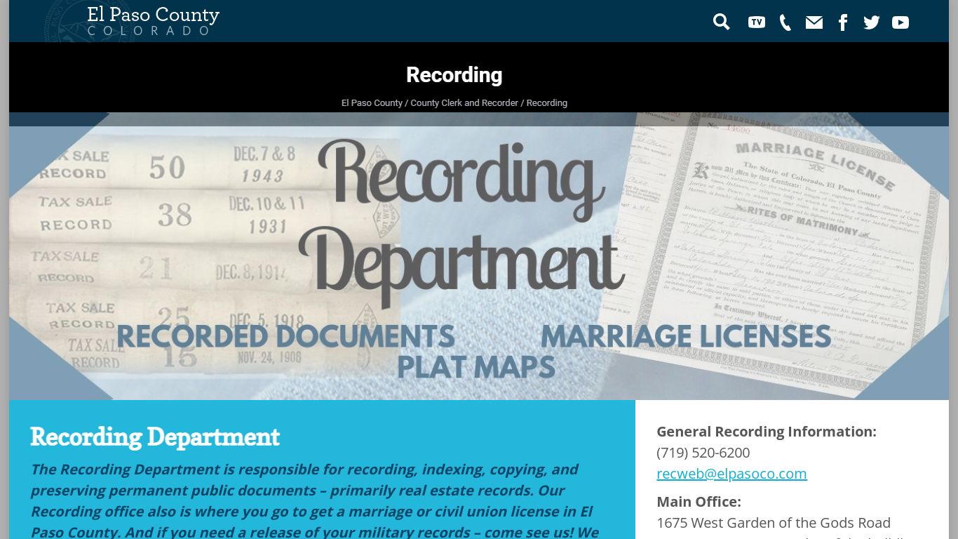 Recording - El Paso County Clerk and Recorder