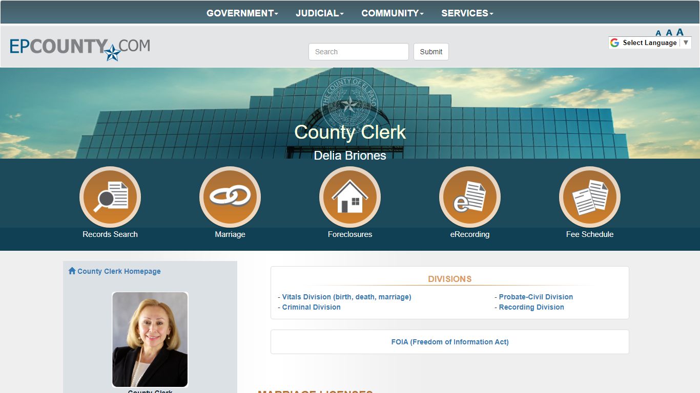 County of El Paso Texas - County Clerk - El Paso County, Texas